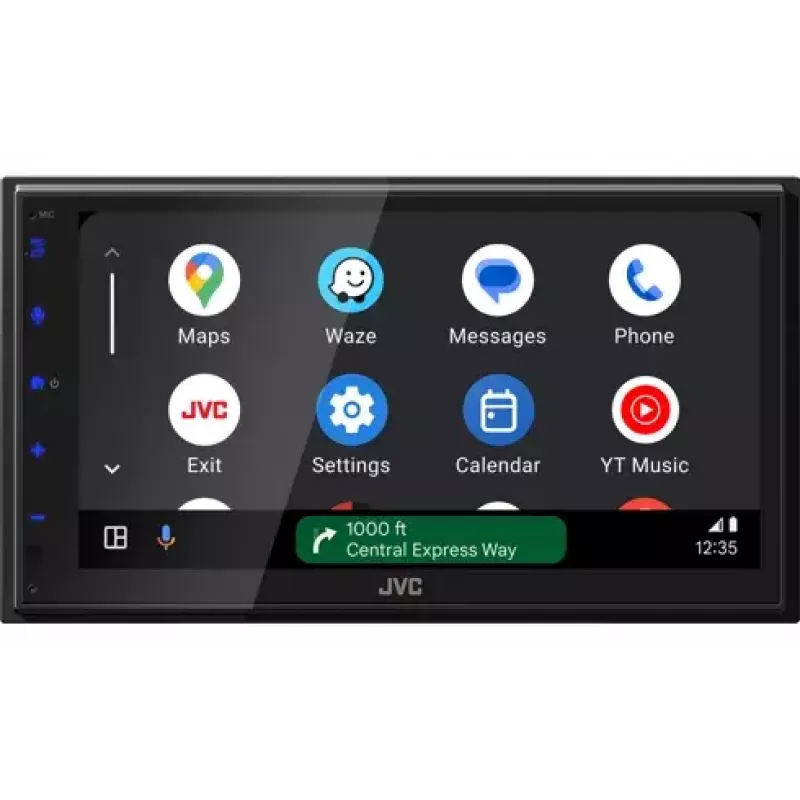 JVC KW-M595DBT receptor multimedia 2 DIN para coche, pantalla táctil de 6,8 pulgadas, DAB+, Apple CarPlay, Android Auto, Wi-Fi, 22 W, negro
