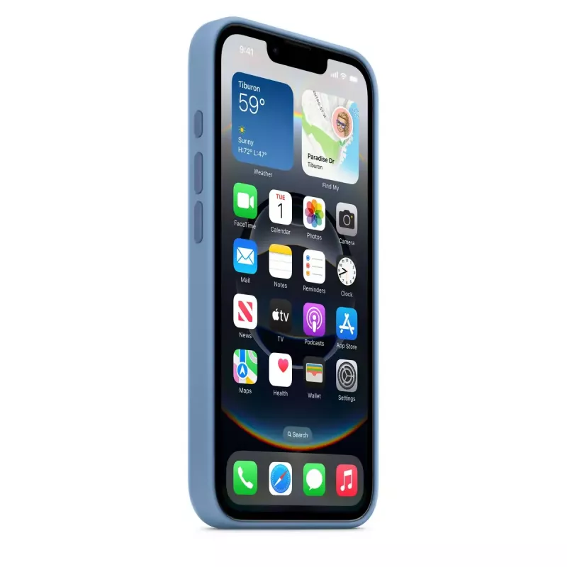 APPLE iPhone 16E – Funda de silicona – Azul invierno (MD3Q4ZM/A)