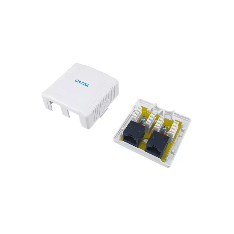 Caja de superficie Equip 2 puertos Cat.6A 61 mm x 29,6 mm x 59,1 mm