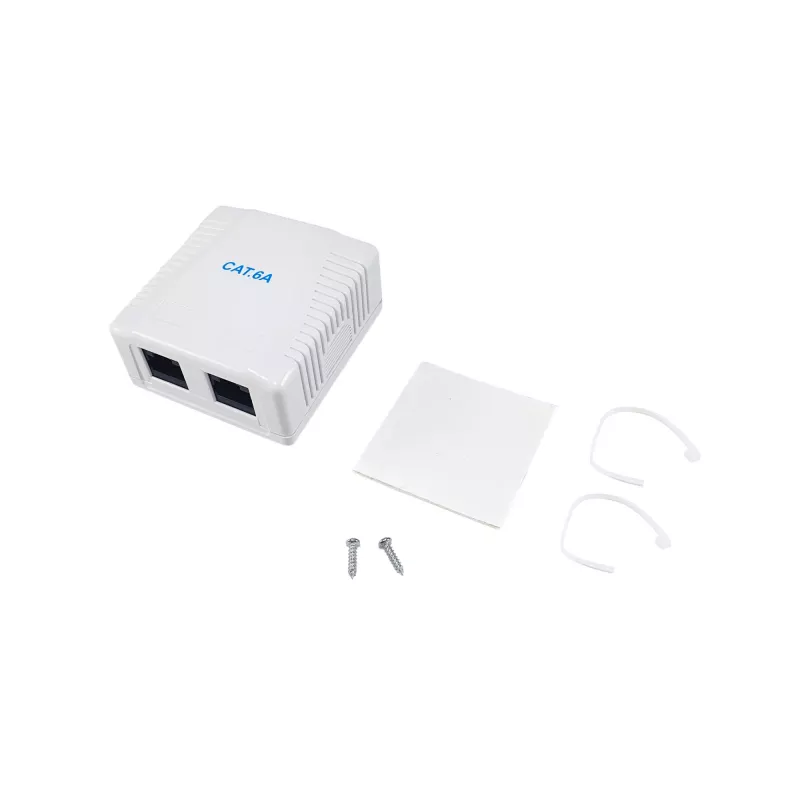 Caja de superficie Equip 2 puertos Cat.6A 61 mm x 29,6 mm x 59,1 mm
