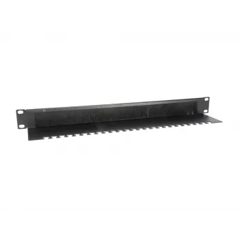Panel pasacables Equip, negro (RAL 9005)