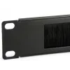 Panel pasacables Equip, negro (RAL 9005)
