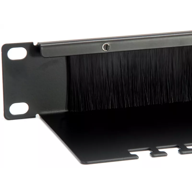 Panel pasacables Equip, negro (RAL 9005)