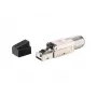 Equip conector RJ45 sin herramientas Cat 8.1 5 uds./set negro acero inoxidable macho