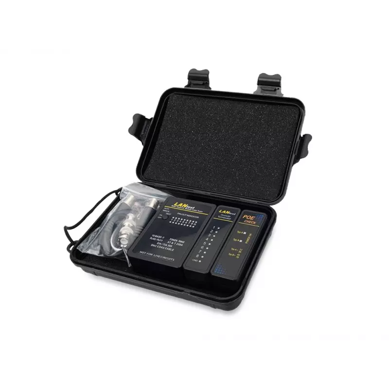 Equip comprobador de cables de red, RJ45, BNC, PoE