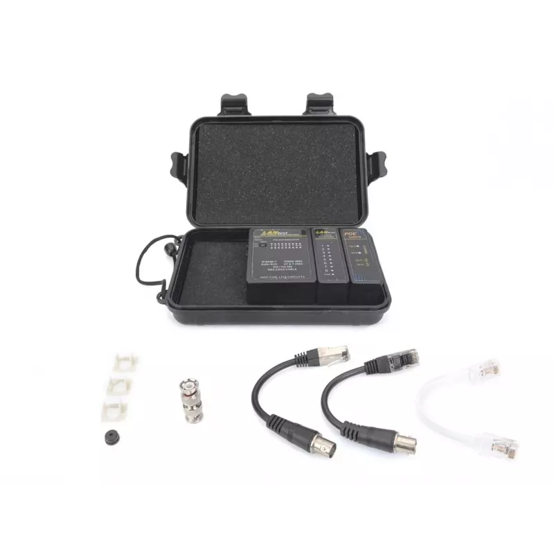 Equip comprobador de cables de red, RJ45, BNC, PoE