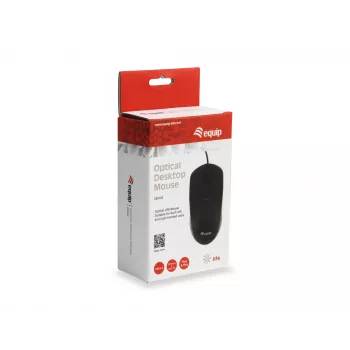 Equip 245102 ratón oficina ambidiestro USB Type-A óptico 1000 DPI