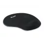 Equip alfombrilla de ratón con gel, negra, lisa, tela, gel, poliuretano, reposamuñecas, base antideslizante