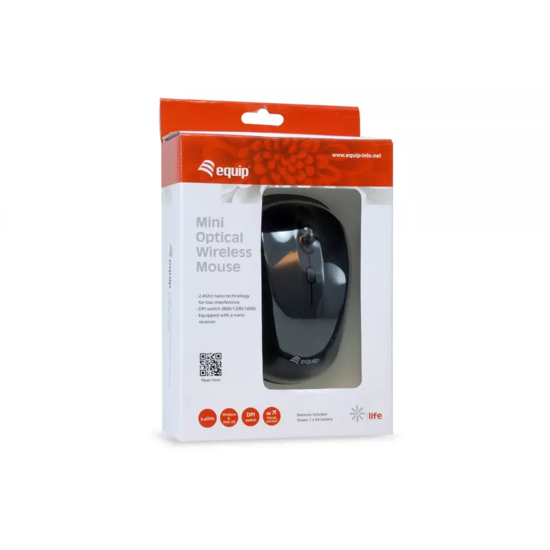 Equip ratón mini óptico inalámbrico RF