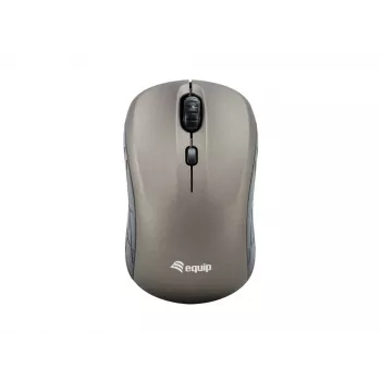Equip ratón mini óptico inalámbrico, ambidiestro, óptico, RF inalámbrico, 1600 DPI, gris