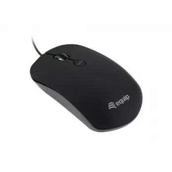 Equip ratón USB Comfort, ambidiestro, óptico, USB Type-A, 1600 DPI, negro