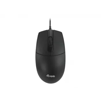 Equip ratón USB Silent, ambidiestro, óptico, USB Type-A, 1200 DPI, negro
