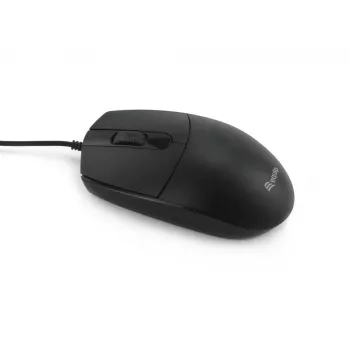 Equip ratón USB Silent, ambidiestro, óptico, USB Type-A, 1200 DPI, negro