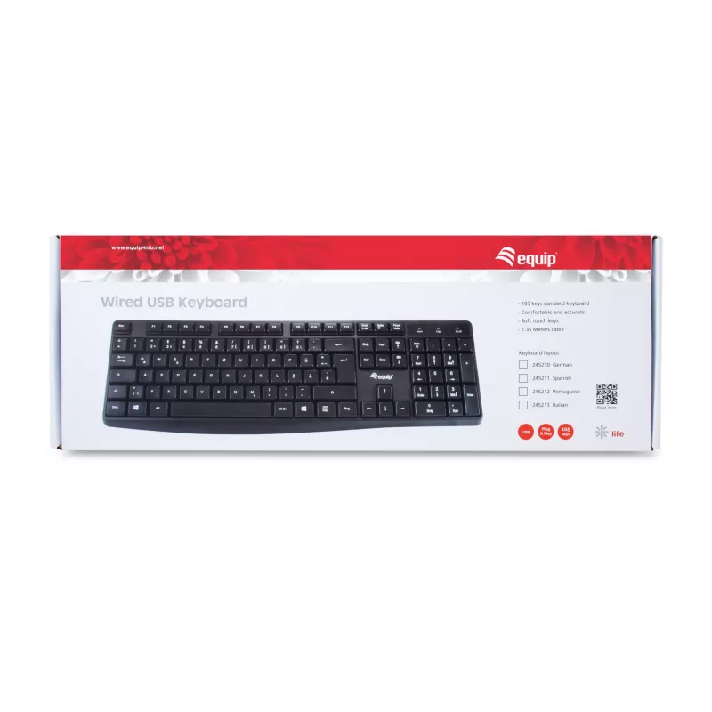 Teclado USB con cable Equip 245210