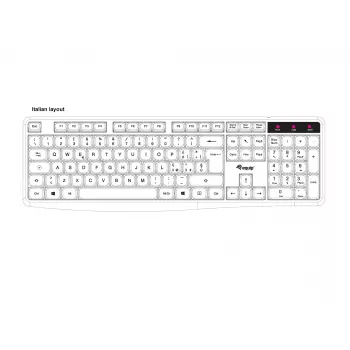Equip 245213 teclado oficina USB QWERTY italiano negro