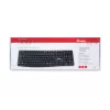Equip teclado USB con cable, distribución US/internacional (QWERTY), tamaño completo (100%), con cable, USB, QWERTY, negro