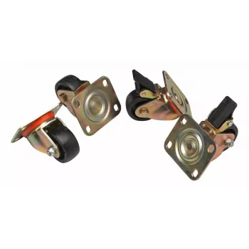 Ruedas giratorias Equip EZW-2 negro 60mm para armarios Flex
