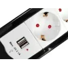 Alargador Equip 245553 1,5 m 4 salidas AC interior negro, blanco