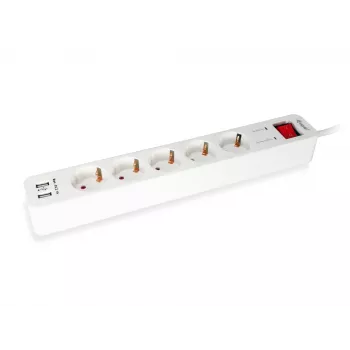 Regleta de enchufes Equip 245554 1,8 m 5 salidas AC interior blanco