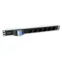 Unidad de distribución de energía (PDU) Equip 333312 6 tomas AC 1U negro