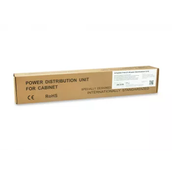 Equip 333313 Stromverteilungseinheit (PDU) 8 AC-Ausgänge 1HE Schwarz, Silber
