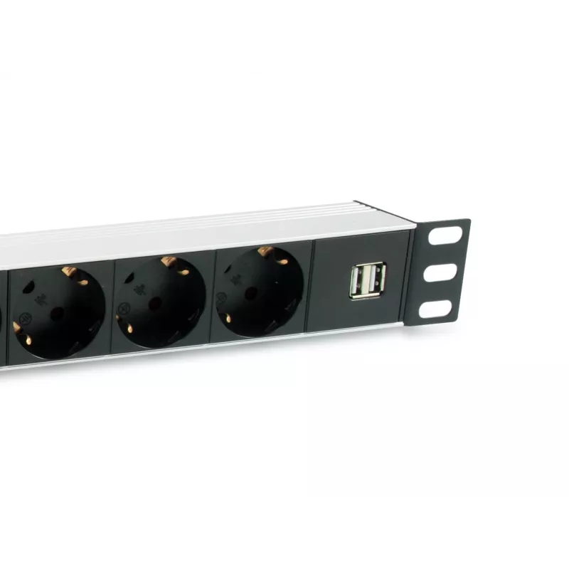 Unidad de distribución de energía (PDU) Equip 333315 7 salidas AC 1U negro, plata