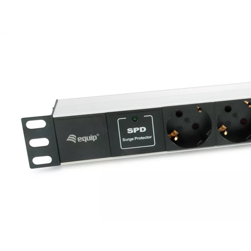 Unidad de distribución de energía (PDU) Equip 333315 7 salidas AC 1U negro, plata
