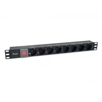 Regleta de enchufes alemana Equip 8 tomas con conector macho IEC C14