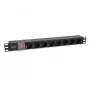 Regleta de enchufes alemana Equip 8 tomas con conector macho IEC C14