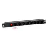 Regleta de enchufes alemana Equip 8 tomas con conector macho IEC C14