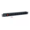 Regleta de enchufes Equip 8 tomas, 6 x IEC-C13 + 2 x IEC-C19, interruptor de encendido/apagado, carcasa de aluminio