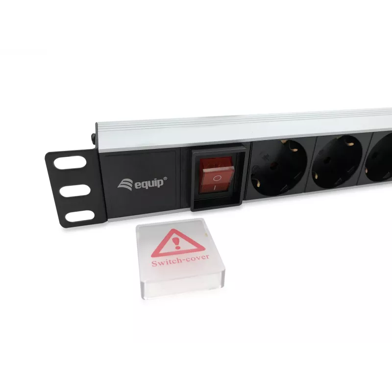 Regleta de enchufes alemanes Equip de 8 tomas, carcasa de aluminio