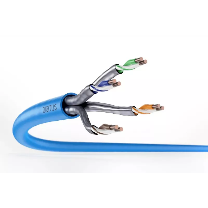 Cable de instalación DIGITUS - CAT6a - U/FTP - AWG 23/1 - 100m - azul