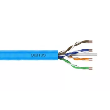 Cable de instalación DIGITUS - CAT6a - U/UTP - AWG 23/1 - 305m - azul claro