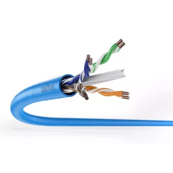 Cable de instalación DIGITUS - CAT6a - U/UTP - AWG 23/1 - 305m - azul claro