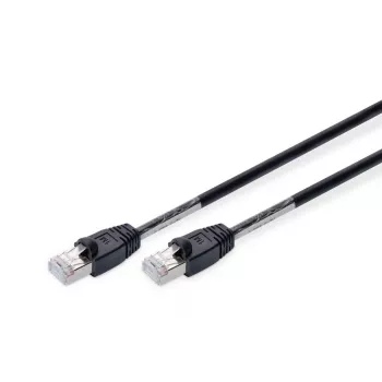 Cable de parcheo para exterior DIGITUS - CAT6 - S/FTP - con boquilla - Cu - 1 m - funda negra