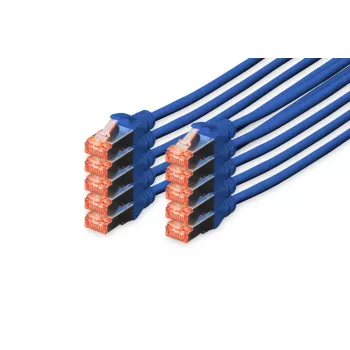 Cable de red DIGITUS - CAT6 - S/FTP - Snagless - Cu - 5m - azul - pack de 10