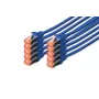 DIGITUS cable de conexión CAT6 S/FTP, 5 m, gris, pack de 10