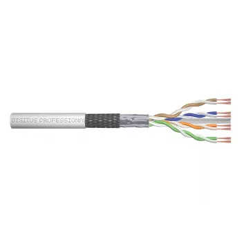 Cable de red Digitus CAT 6 SF/UTP par trenzado sin conector 100m gris
