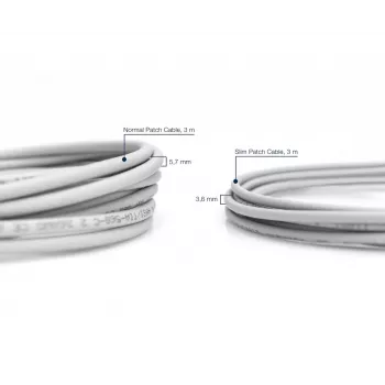 Cable de red DIGITUS slim - CAT6 - U/UTP - Snagless - Cu - 2m - gris
