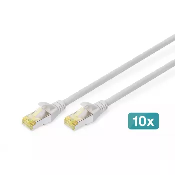 Latiguillo DIGITUS - CAT6a - S/FTP - Snagless - 2 m - rojo - pack de 10
