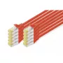 Latiguillo DIGITUS - CAT6a - S/FTP - Snagless - 3 m - rojo - pack de 10