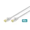 DIGITUS Cable de conexión CAT6A S/FTP, 5 m, gris, pack de 10