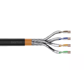 Cable de instalación DIGITUS - Cat 7 - S/FTP - AWG 23/1 - 500 m - negro