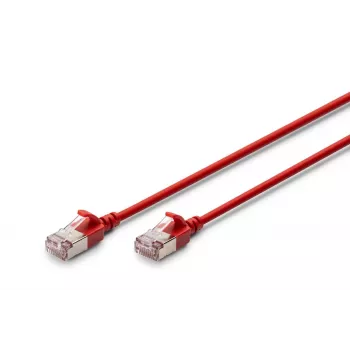Latiguillo plano DIGITUS - CAT6A - F-FTP - 50 cm - rojo