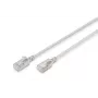 Latiguillo plano DIGITUS - CAT6A - F-FTP - 30 cm - gris