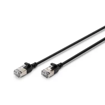 Latiguillo plano DIGITUS - CAT6A - F-FTP - 2 m - negro