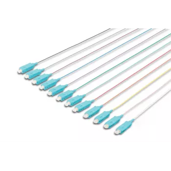 Pigtail de fibra SC DIGITUS Loose Buffer 50/125 µ 12 uds. - código de color DIN IEC 304 longitud 2 m clase OM3