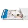 DIGITUS Caja de empalme de fibra óptica, 1U, equipada con 12x SC dúplex, incl. tornillo M25, cassette de empalme, pigtails de colores OS2, adaptador