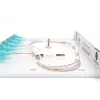 DIGITUS Caja de empalme deslizante de fibra óptica, 1U, equipada con 6x SC dúplex, incl. tornillo M25, cassette de empalme pigtails de colores OM3, adaptador